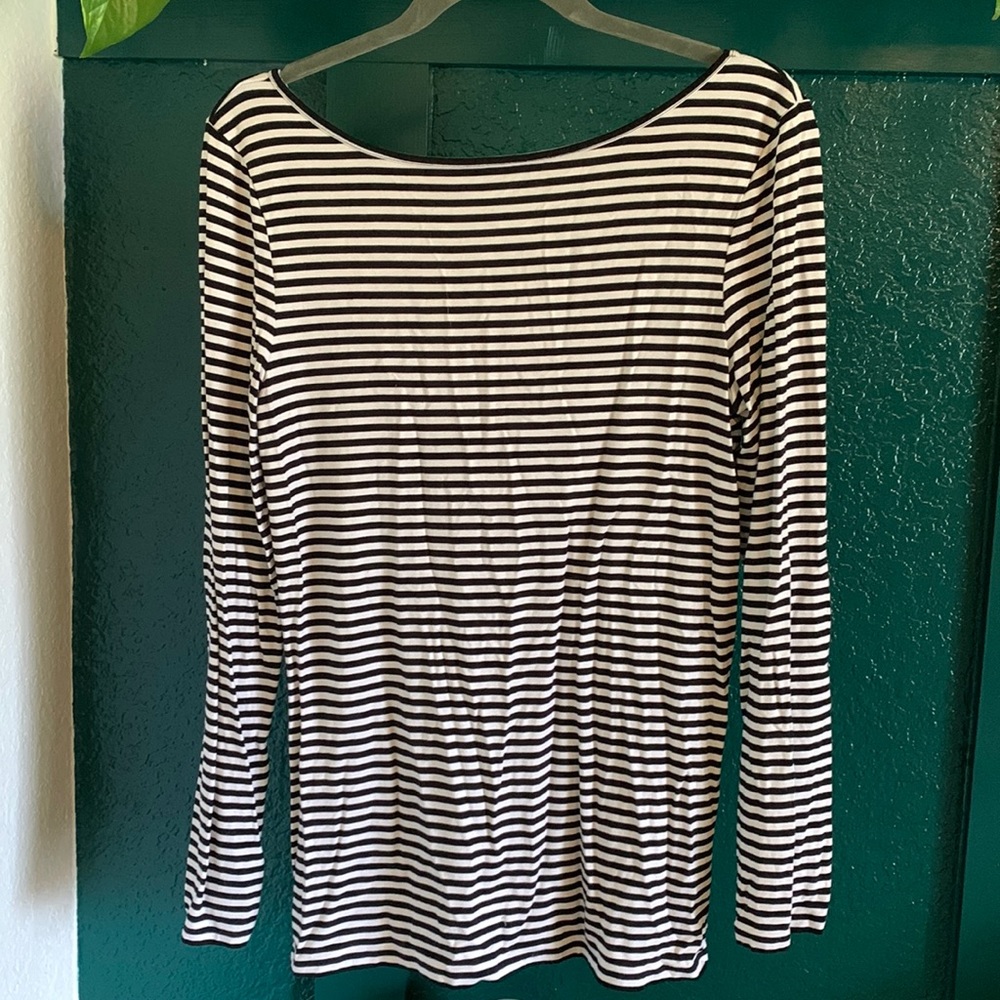 Halogen long sleeve striped tee
